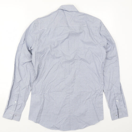 Taylor & Wright Mens Blue Geometric Cotton  Button-Up Size 14.5 Collared Button