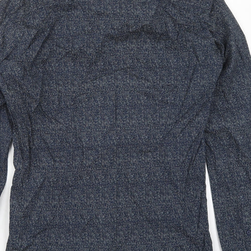 Cedar Wood State Mens Blue Geometric Cotton  Button-Up Size 14.5 Collared Button