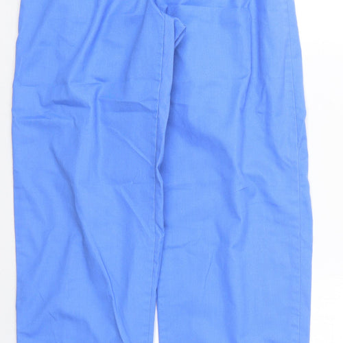 Roly Womens Blue  Polyester Trousers  Size M L30 in Regular Button
