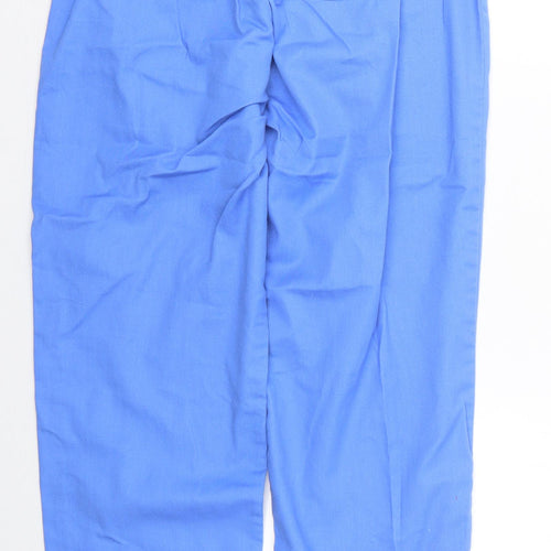 Roly Womens Blue  Polyester Trousers  Size M L30 in Regular Button