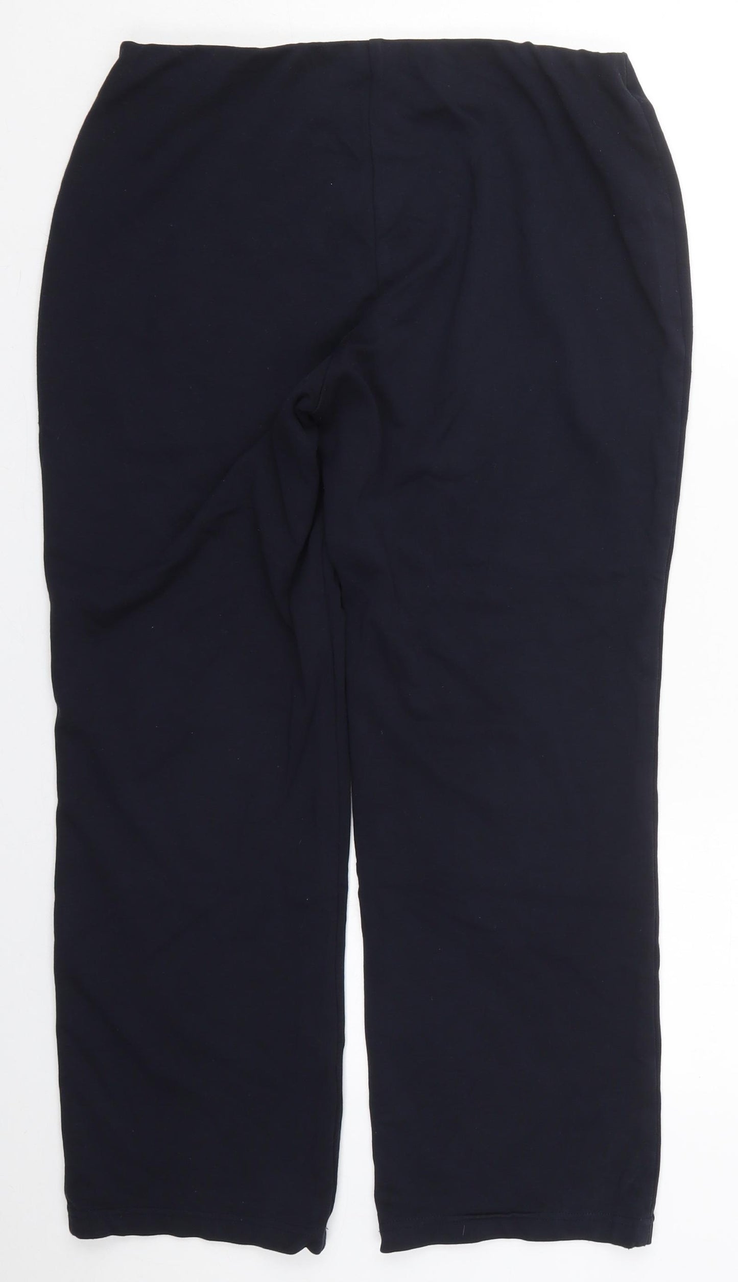 Marks and Spencer Womens Blue  Viscose Trousers  Size 14 L27 in Regular