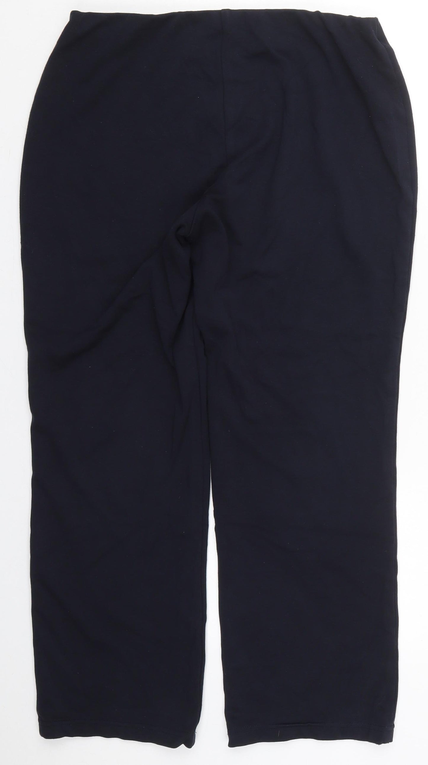 Marks and Spencer Womens Blue  Viscose Trousers  Size 14 L27 in Regular