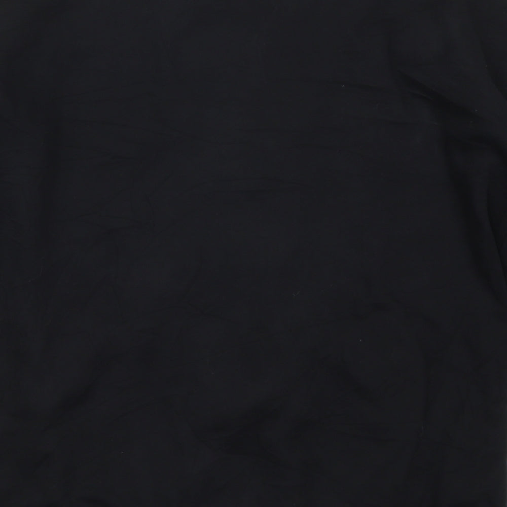 ASOS Womens Black  Cotton Full Zip Sweatshirt Size 10  Zip