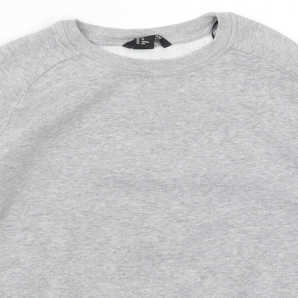 H&M Womens Grey  Cotton Pullover Sweatshirt Size XS  Pullover