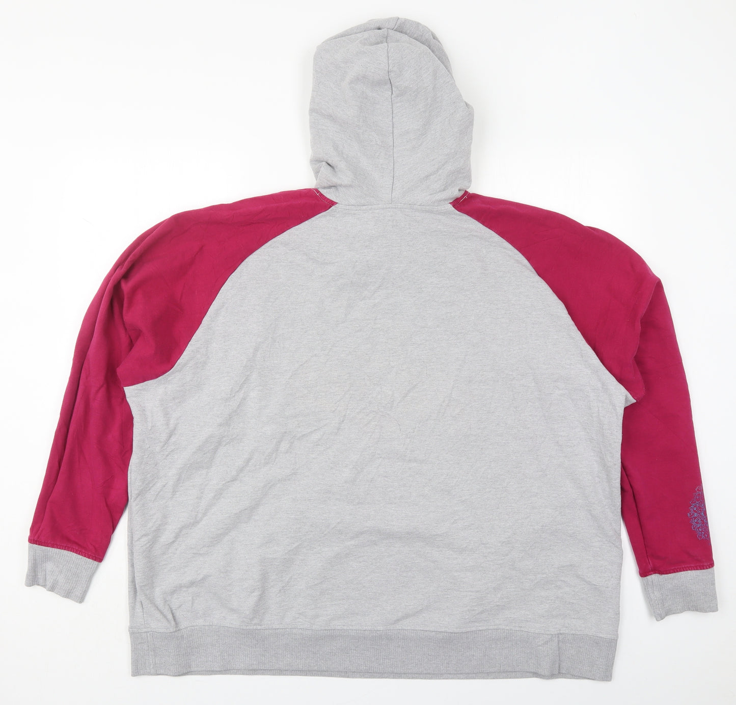 Joe Browns Womens Pink Colourblock Cotton Pullover Hoodie Size 32  Pullover