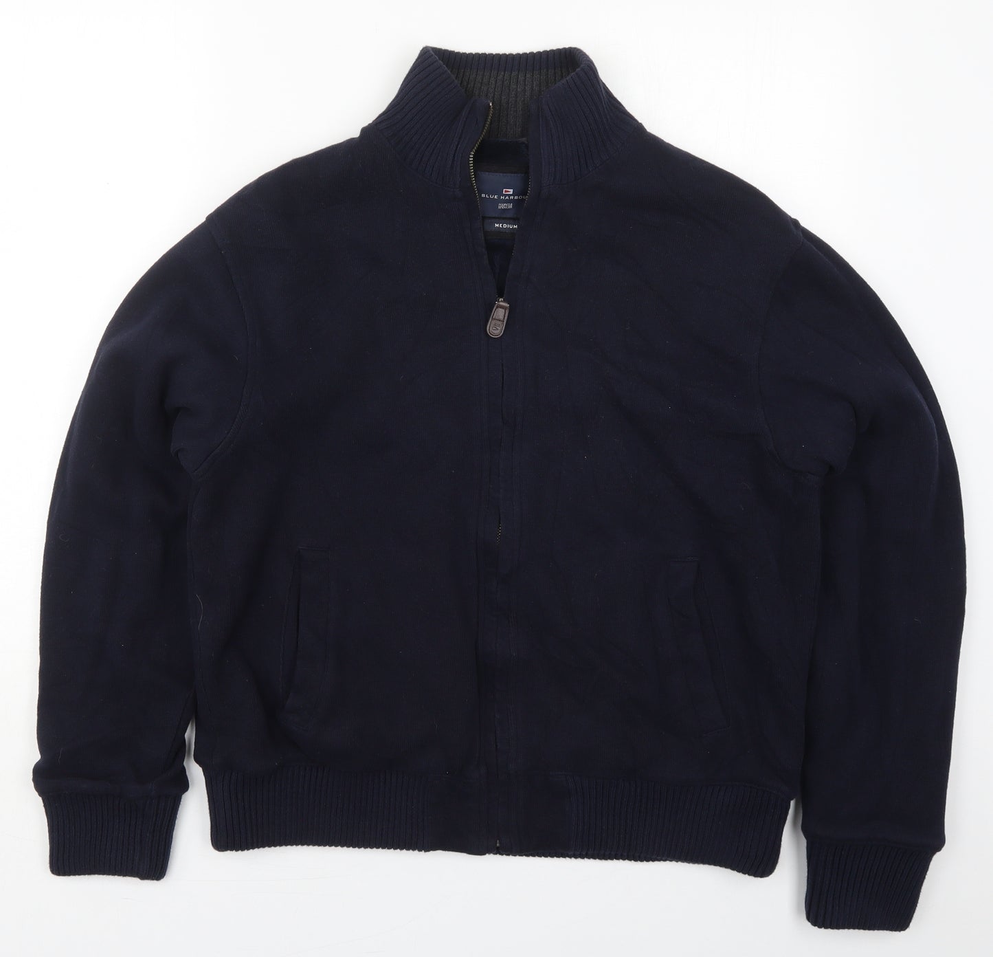 Marks and Spencer Mens Blue  Cotton Full Zip Sweatshirt Size M