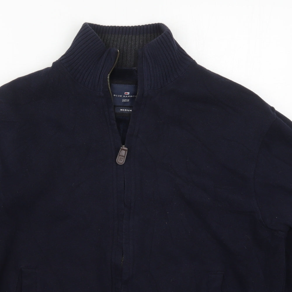 Marks and Spencer Mens Blue  Cotton Full Zip Sweatshirt Size M
