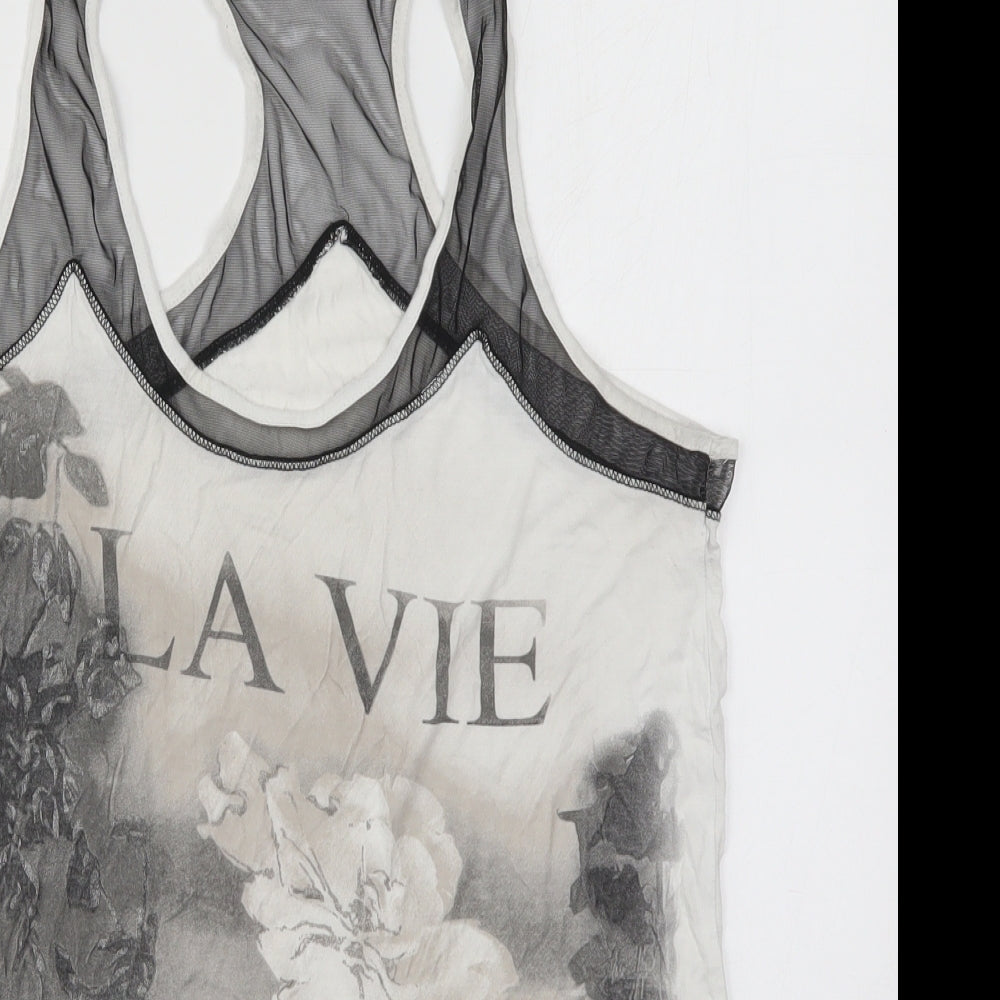 Atmosphere Womens White  Viscose Basic Tank Size 18 Round Neck - La Vie Le Rose