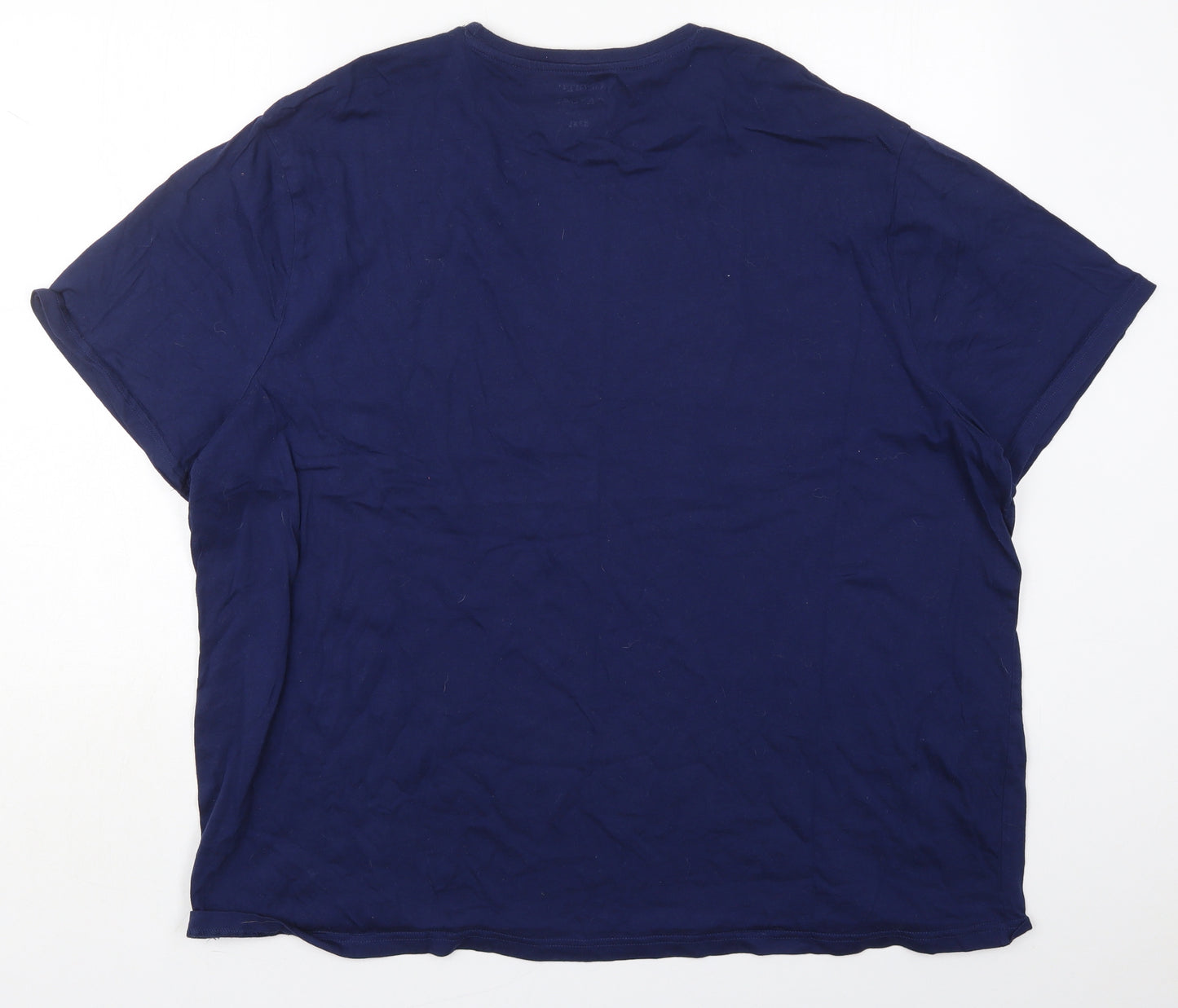George Mens Blue  Cotton  T-Shirt Size 3XL Crew Neck