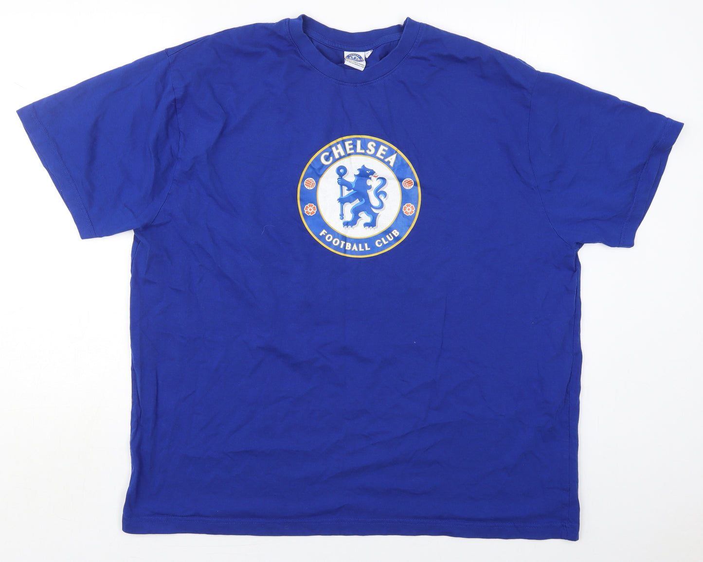 Chelsea Football Club Mens Blue  Cotton  T-Shirt Size 3XL Crew Neck  - Chelsea FC