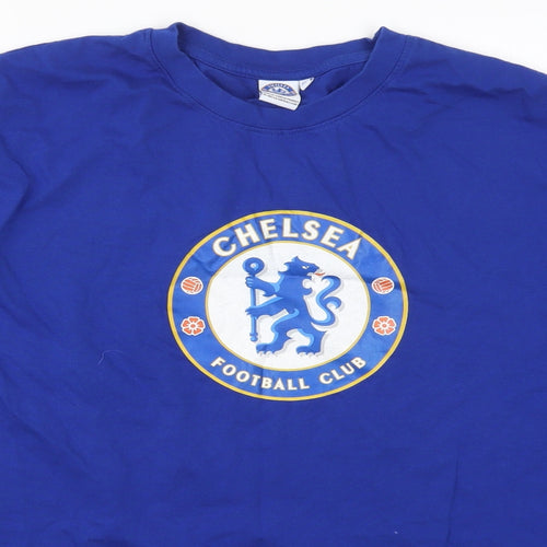 Chelsea Football Club Mens Blue  Cotton  T-Shirt Size 3XL Crew Neck  - Chelsea FC