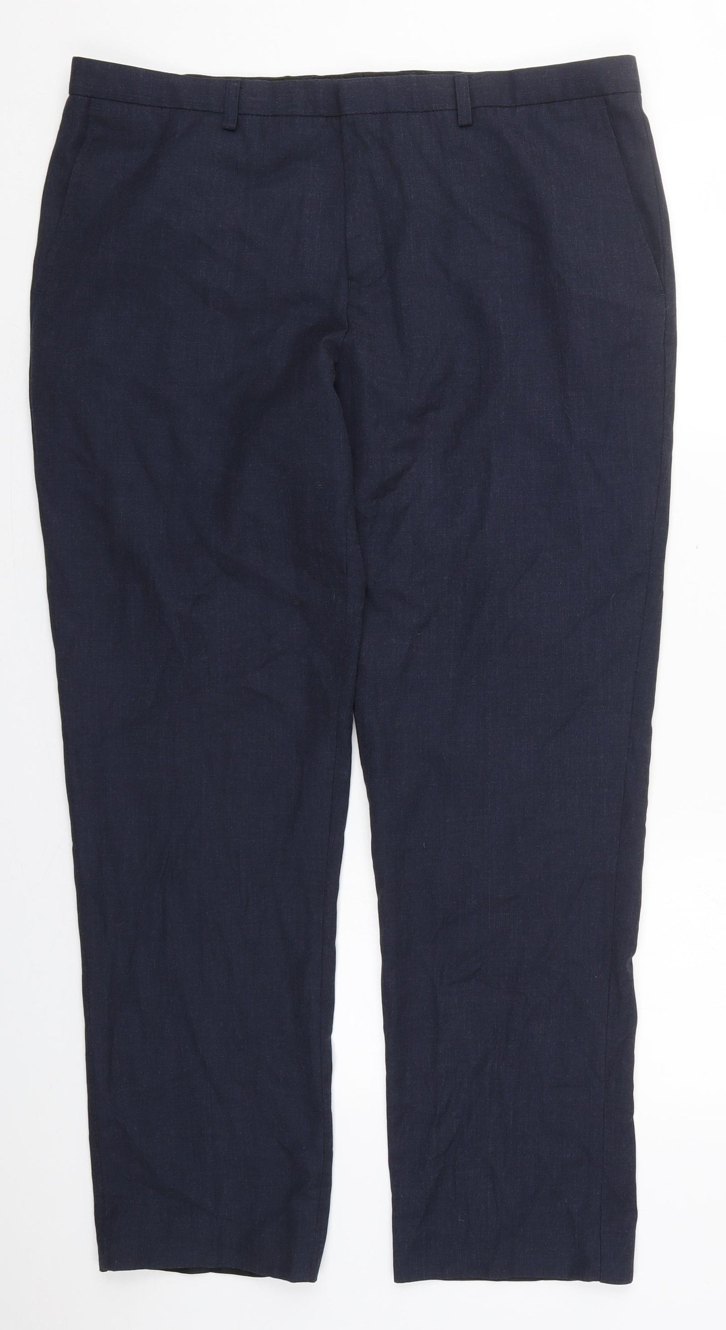 Burton Mens Blue  Polyester Trousers  Size 38 L29 in Regular Hook & Eye