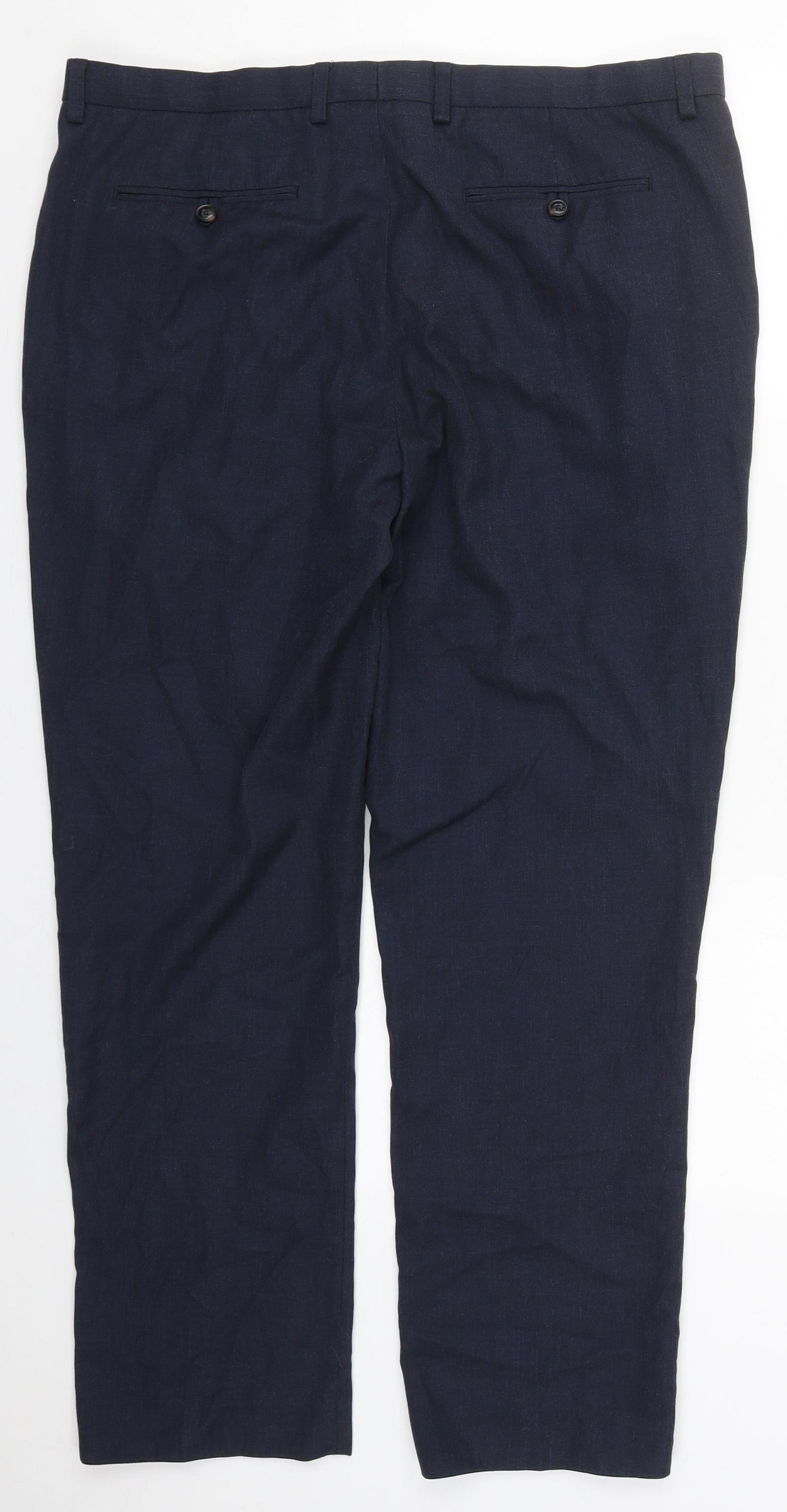Burton Mens Blue  Polyester Trousers  Size 38 L29 in Regular Hook & Eye