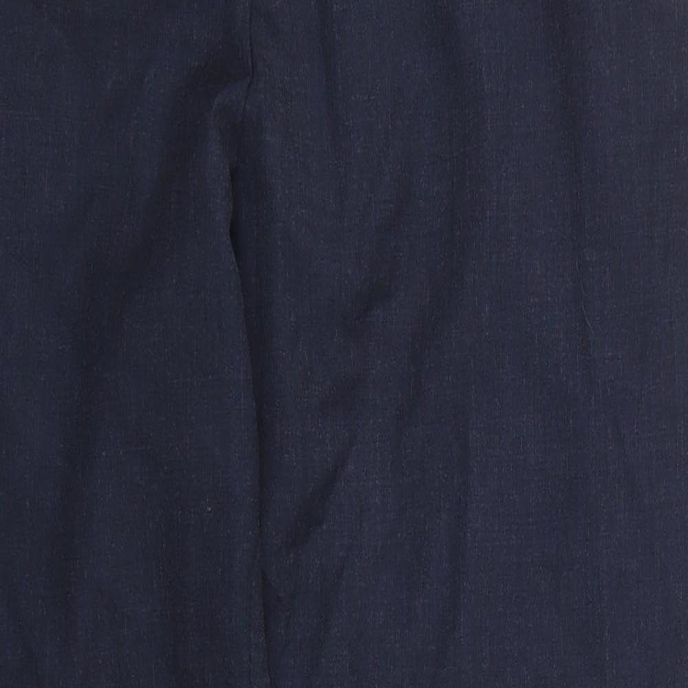 Burton Mens Blue  Polyester Trousers  Size 38 L29 in Regular Hook & Eye
