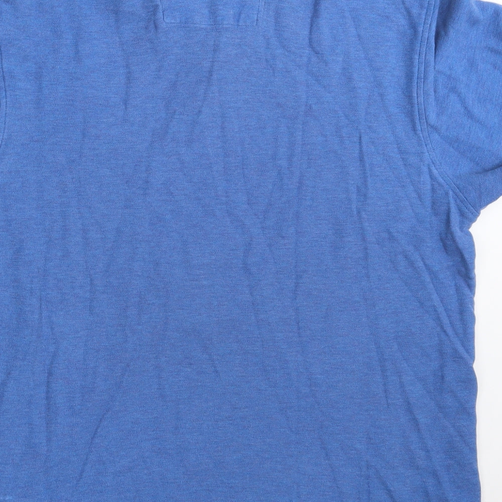 Blue Harbour Mens Blue  100% Cotton  Polo Size M Collared Button