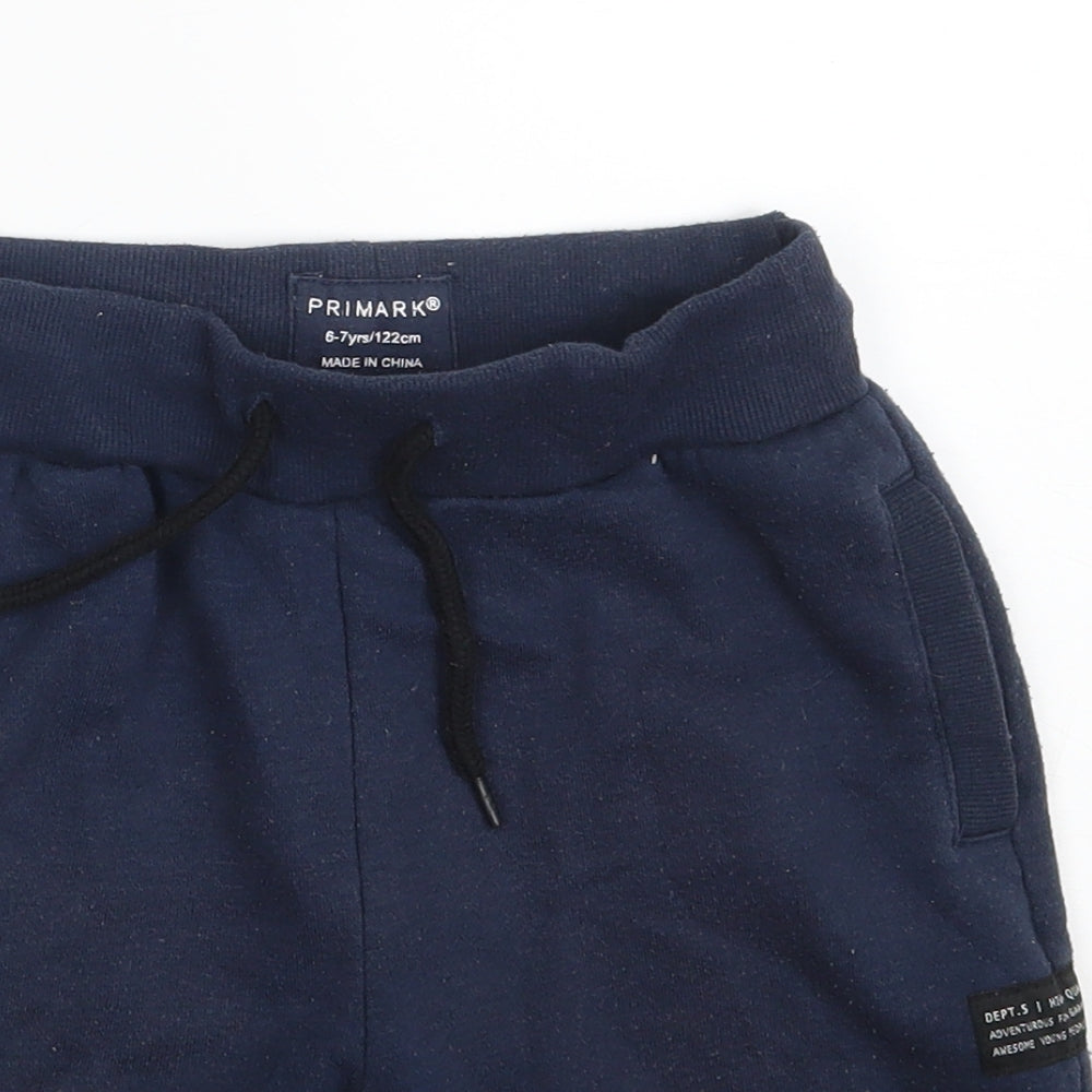 Primark Boys Blue  Cotton Sweat Shorts Size 6-7 Years  Regular