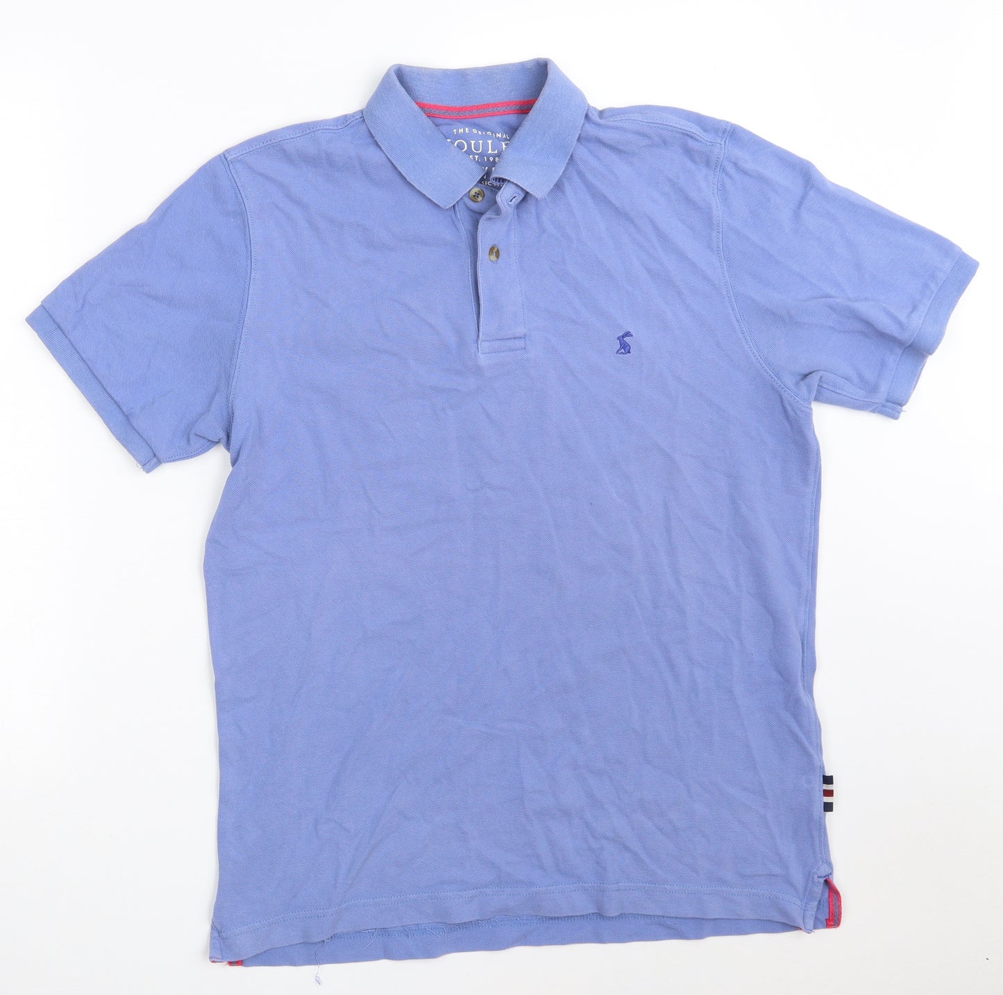 Joules Mens Blue  100% Cotton  Polo Size M Collared Button