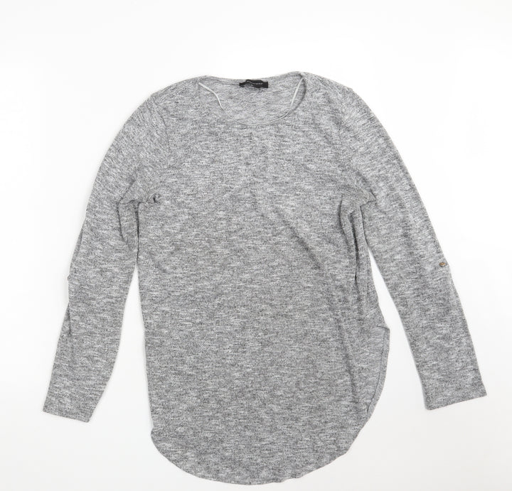 Atmosphere Womens Grey Round Neck  Polyester Pullover Jumper Size 12