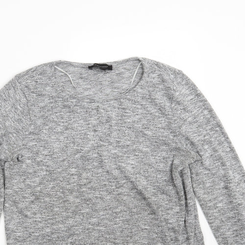 Atmosphere Womens Grey Round Neck  Polyester Pullover Jumper Size 12
