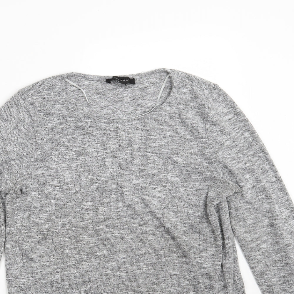 Atmosphere Womens Grey Round Neck  Polyester Pullover Jumper Size 12