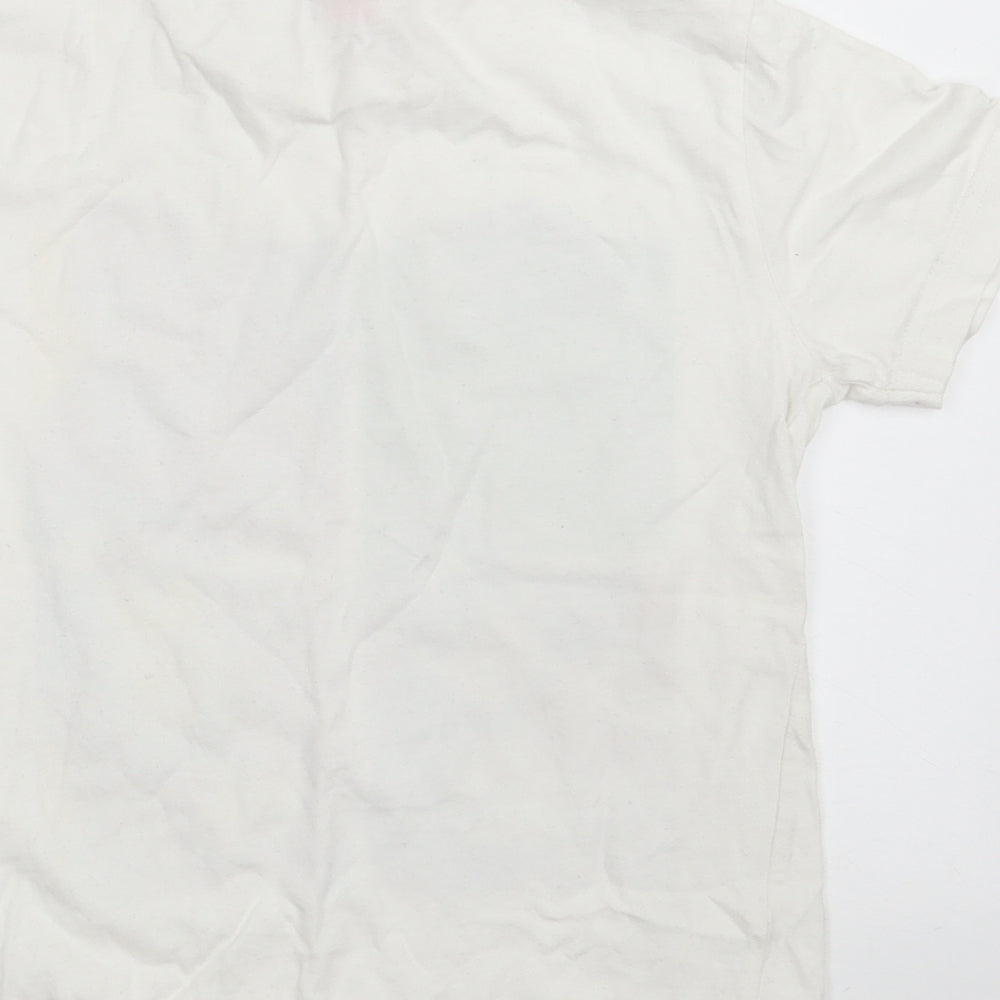 TESCO Boys White  100% Cotton Pullover T-Shirt Size 6-7 Years Round Neck  - MARVEL Comics