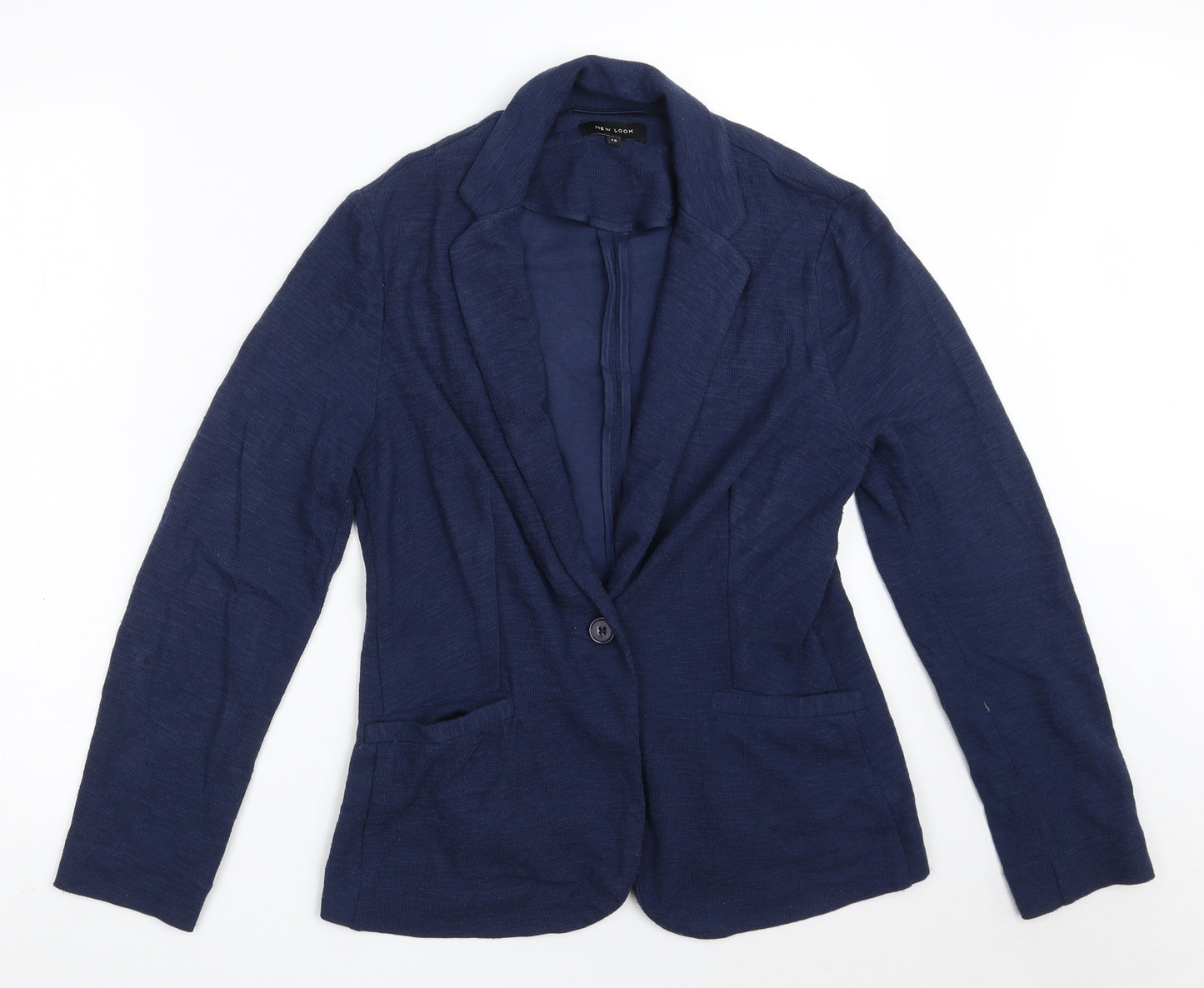 New Look Womens Blue   Jacket Blazer Size 12  Button
