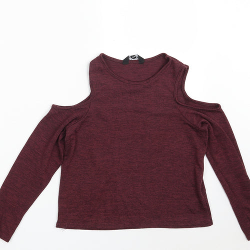 New Look Girls Purple  Polyester Pullover Sweatshirt Size 12-13 Years   - Cropped