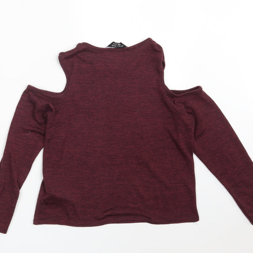 New Look Girls Purple  Polyester Pullover Sweatshirt Size 12-13 Years   - Cropped