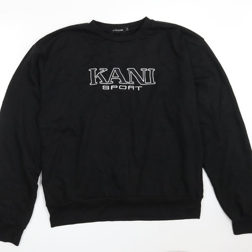 PRETTYLITTLETHING Womens Black  Polyester Pullover Sweatshirt Size S   - KANI SPORT