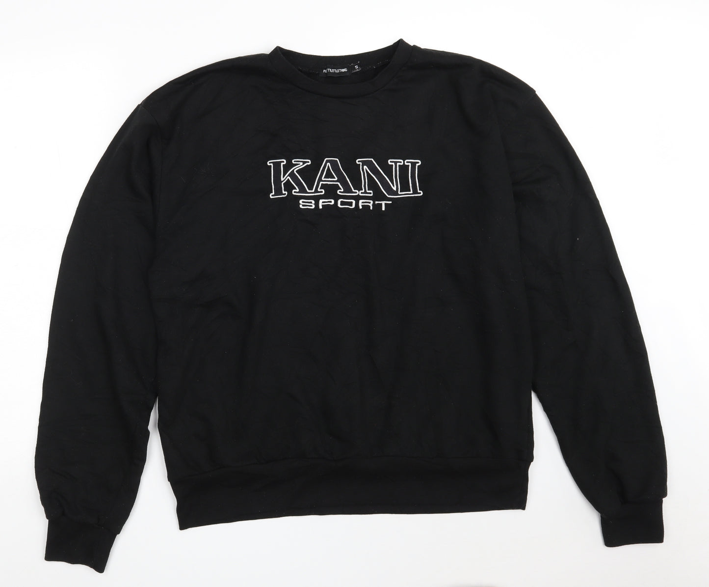 PRETTYLITTLETHING Womens Black  Polyester Pullover Sweatshirt Size S   - KANI SPORT