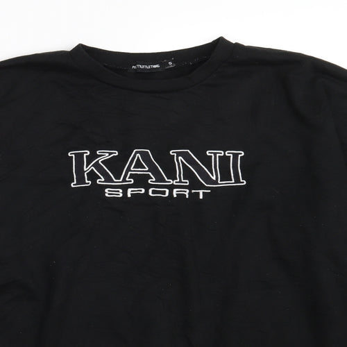 PRETTYLITTLETHING Womens Black  Polyester Pullover Sweatshirt Size S   - KANI SPORT