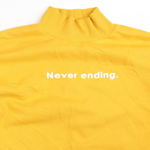 Zara Womens Yellow  Polyester Pullover Sweatshirt Size S   - Never Ending