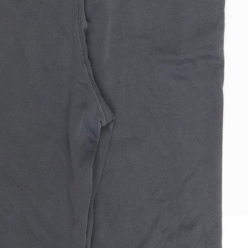 Bush Womens Grey  Cotton Jogger Trousers Size 14 L26 in Regular Drawstring