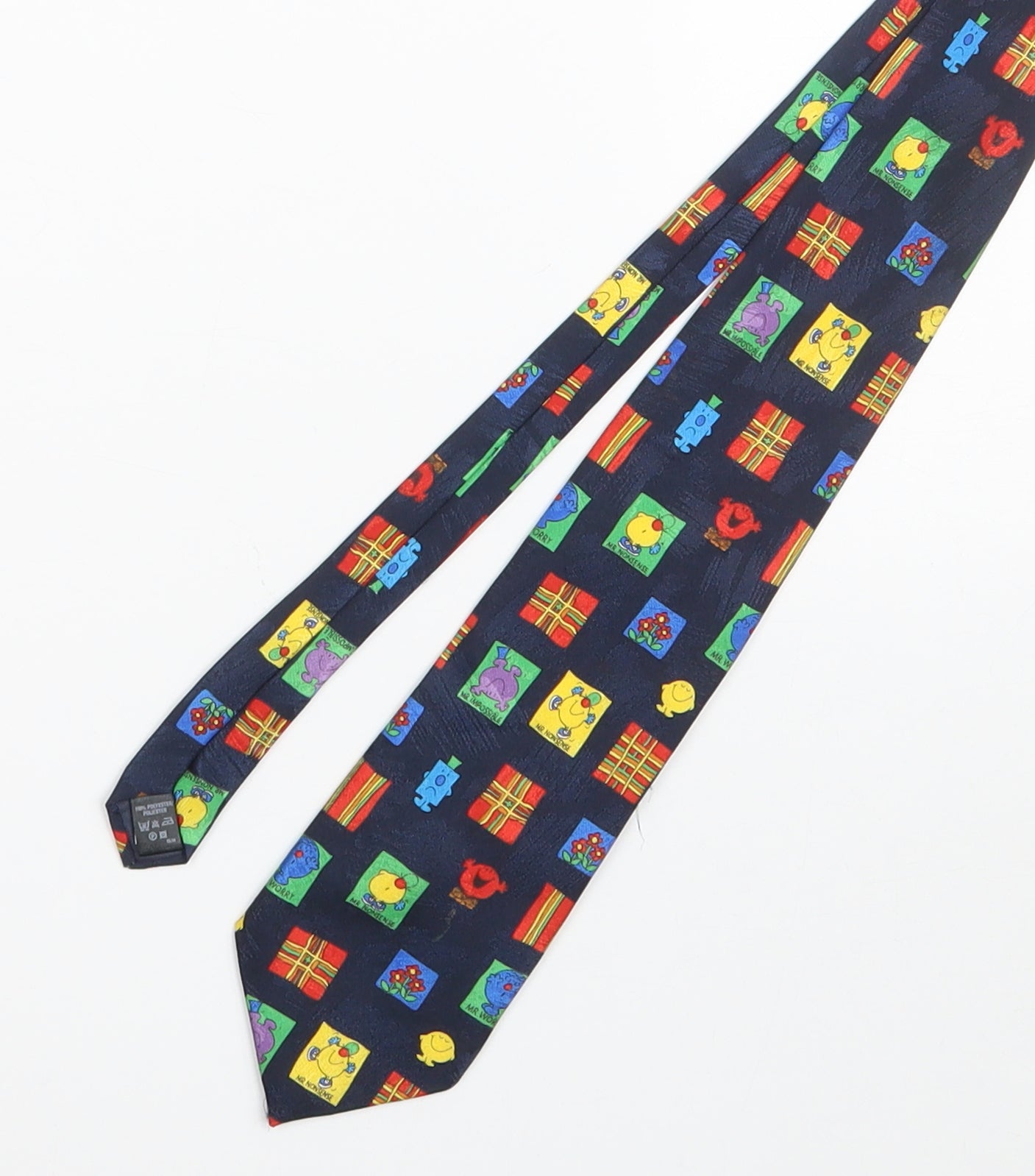 St. Michael Mens Blue Floral Polyester Pointed Tie One Size - Mr. Men