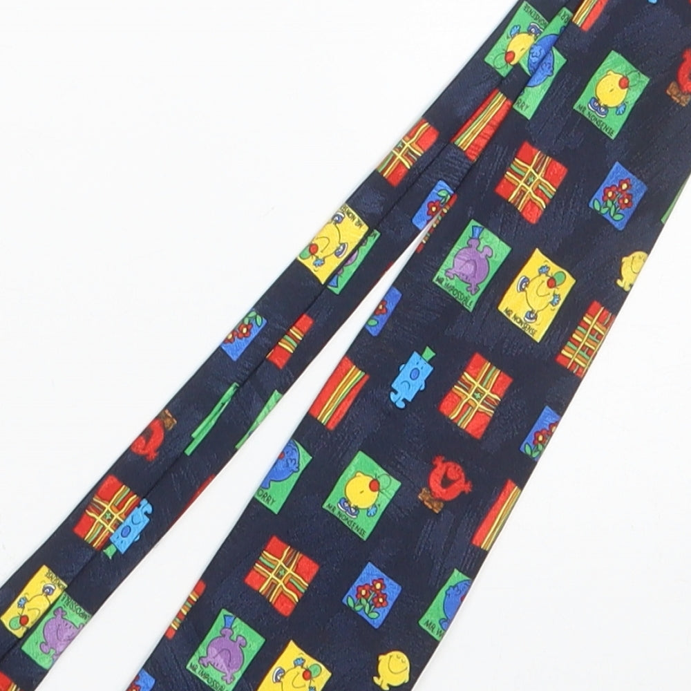 St. Michael Mens Blue Floral Polyester Pointed Tie One Size - Mr. Men