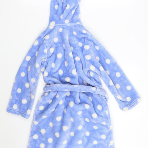 Marks and Spencer Girls Blue Polka Dot 100% Polyester Top Robe Size 7-8 Years