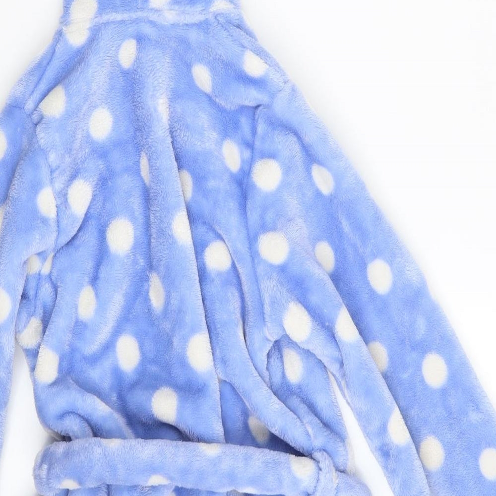 Marks and Spencer Girls Blue Polka Dot 100% Polyester Top Robe Size 7-8 Years