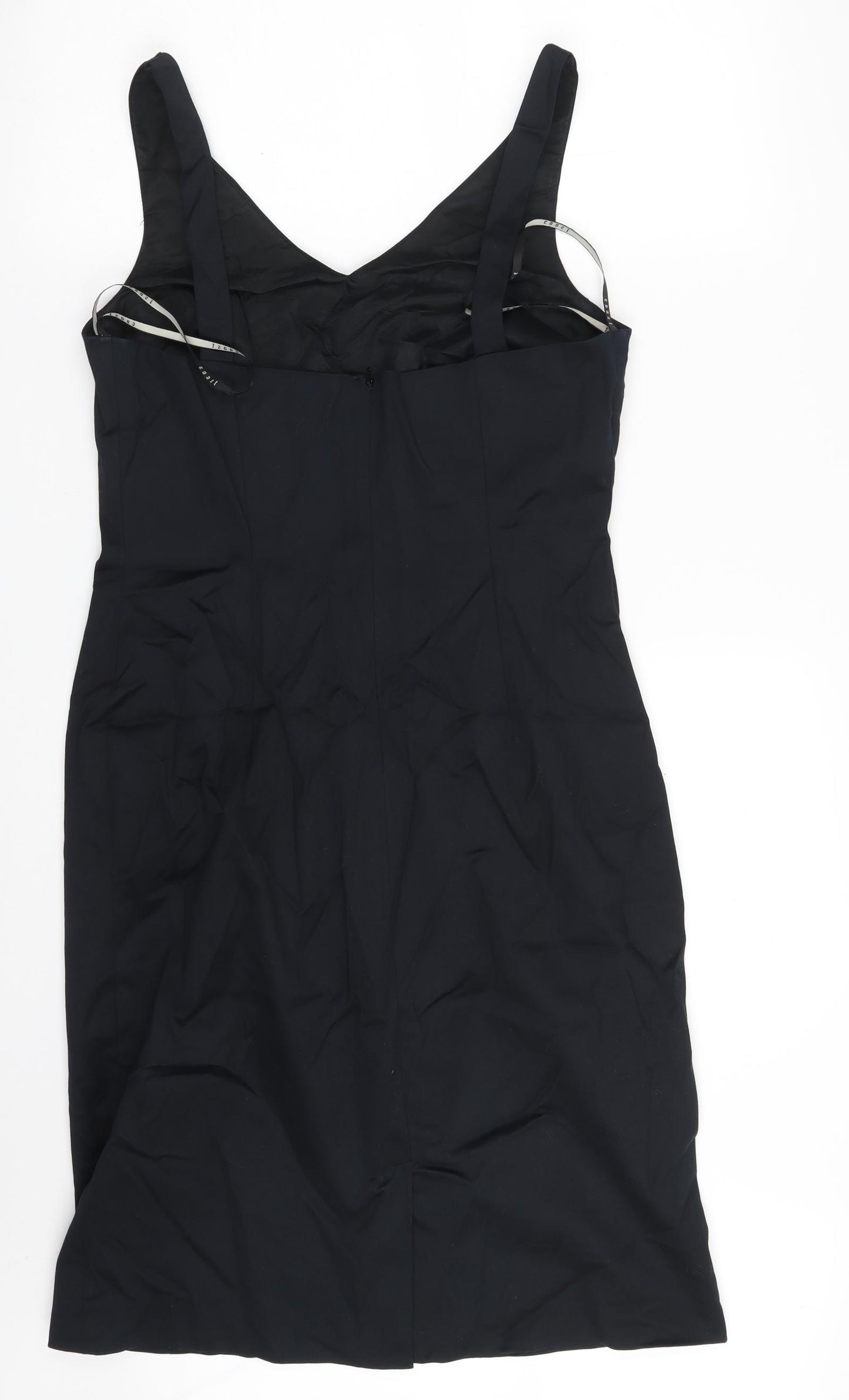 Coast Womens Blue  Cotton A-Line  Size 14  V-Neck Zip