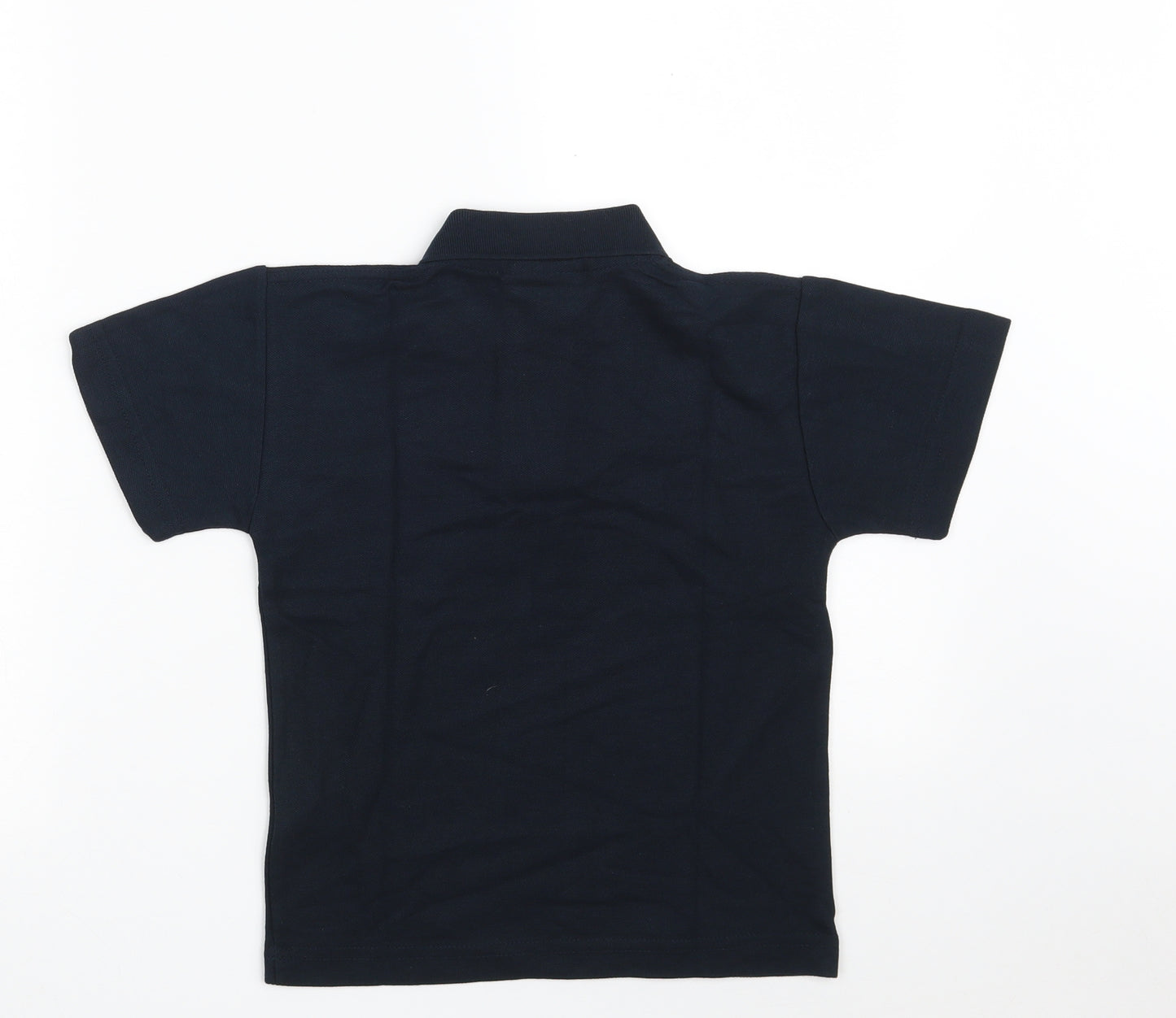 Uneek Boys Blue  Cotton Pullover Polo Size 5-6 Years Collared Button