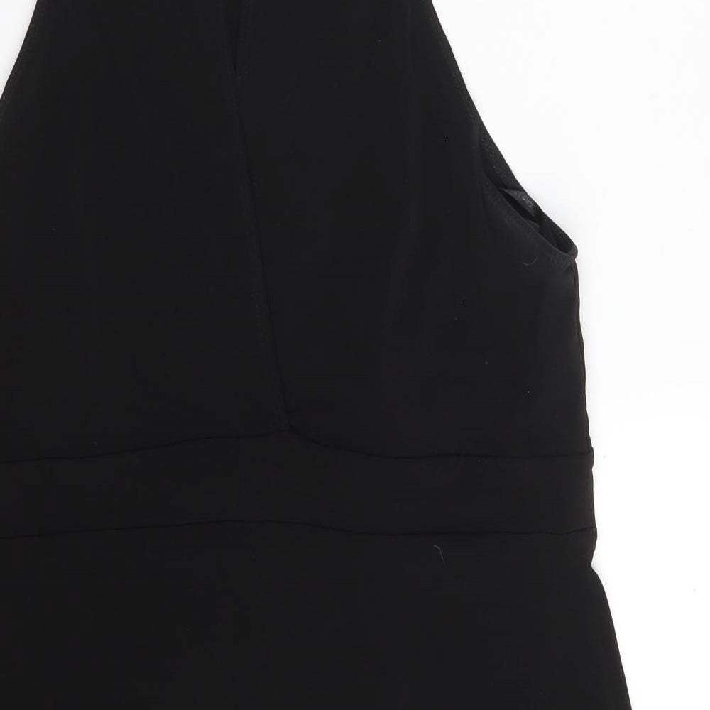 Debenhams Womens Black  Polyester A-Line  Size 14  Round Neck