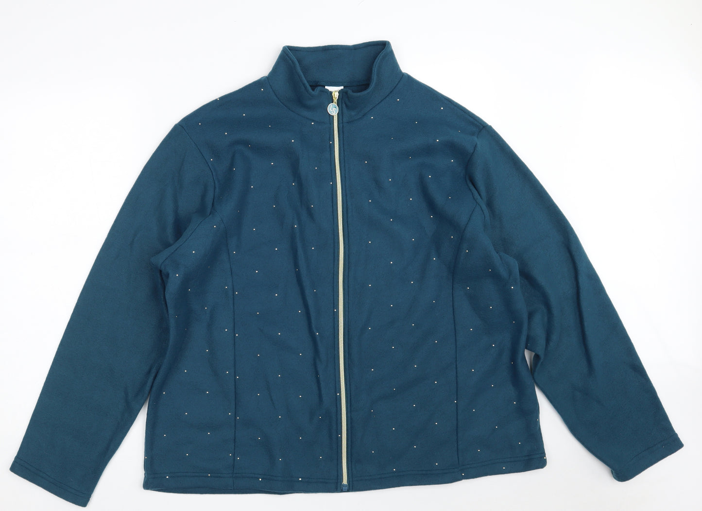 Laure de Seine Womens Blue   Jacket  Size 20  Zip - Size 20-22