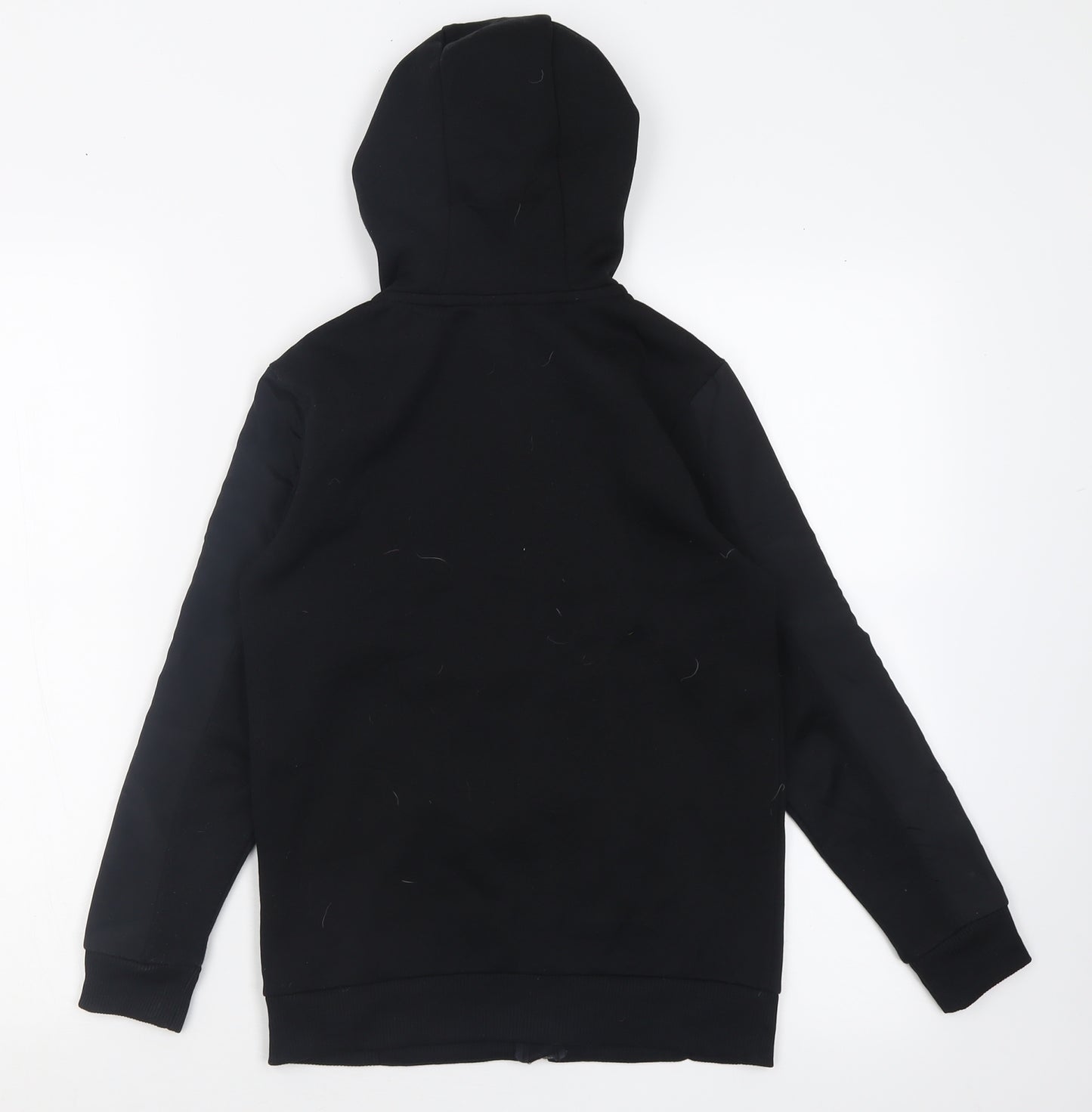 George Boys Black  Polyester Full Zip Hoodie Size 9-10 Years  Zip