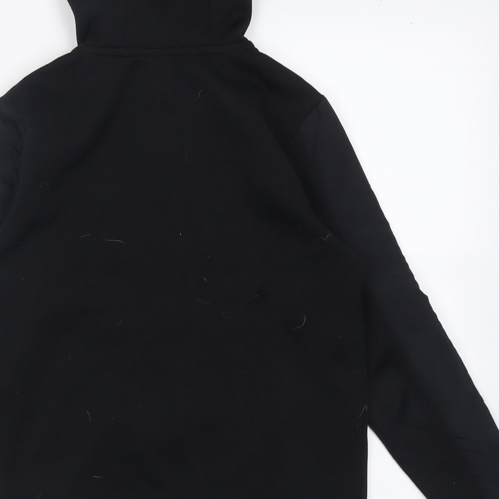 George Boys Black  Polyester Full Zip Hoodie Size 9-10 Years  Zip