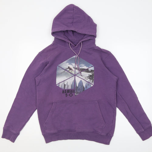 hawaii Womens Purple  Cotton Pullover Hoodie Size S  Pullover