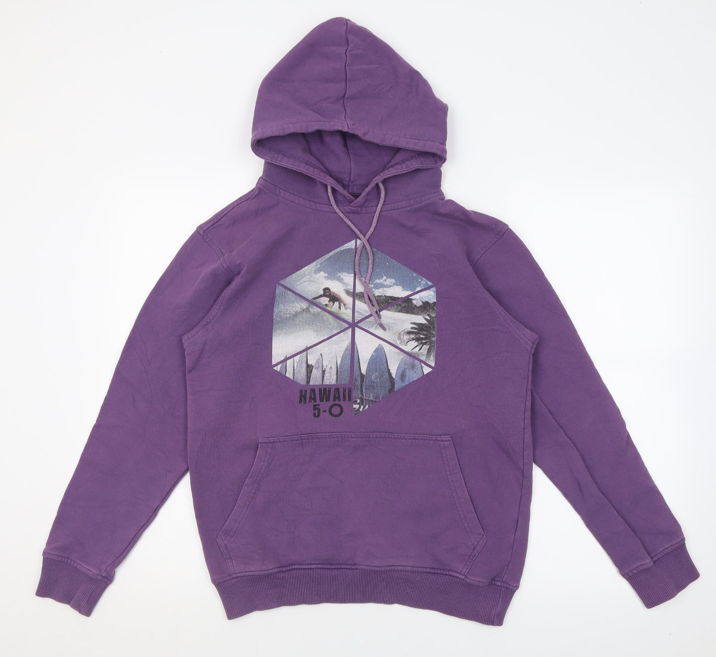 hawaii Womens Purple  Cotton Pullover Hoodie Size S  Pullover