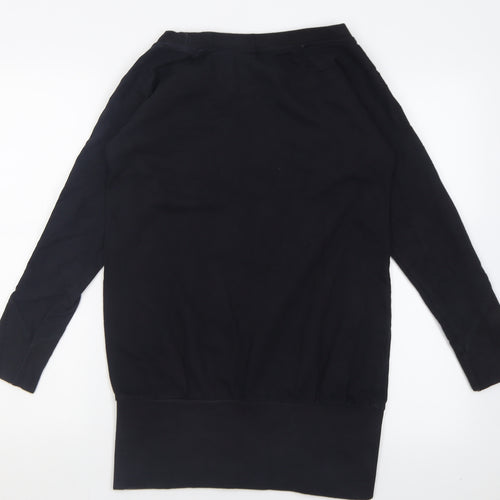 silver dagger Womens Black  Cotton Tunic Sweatshirt Size 8  Pullover