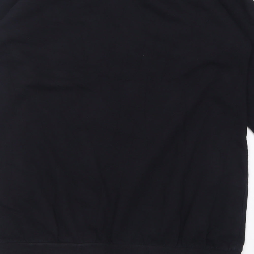 silver dagger Womens Black  Cotton Tunic Sweatshirt Size 8  Pullover