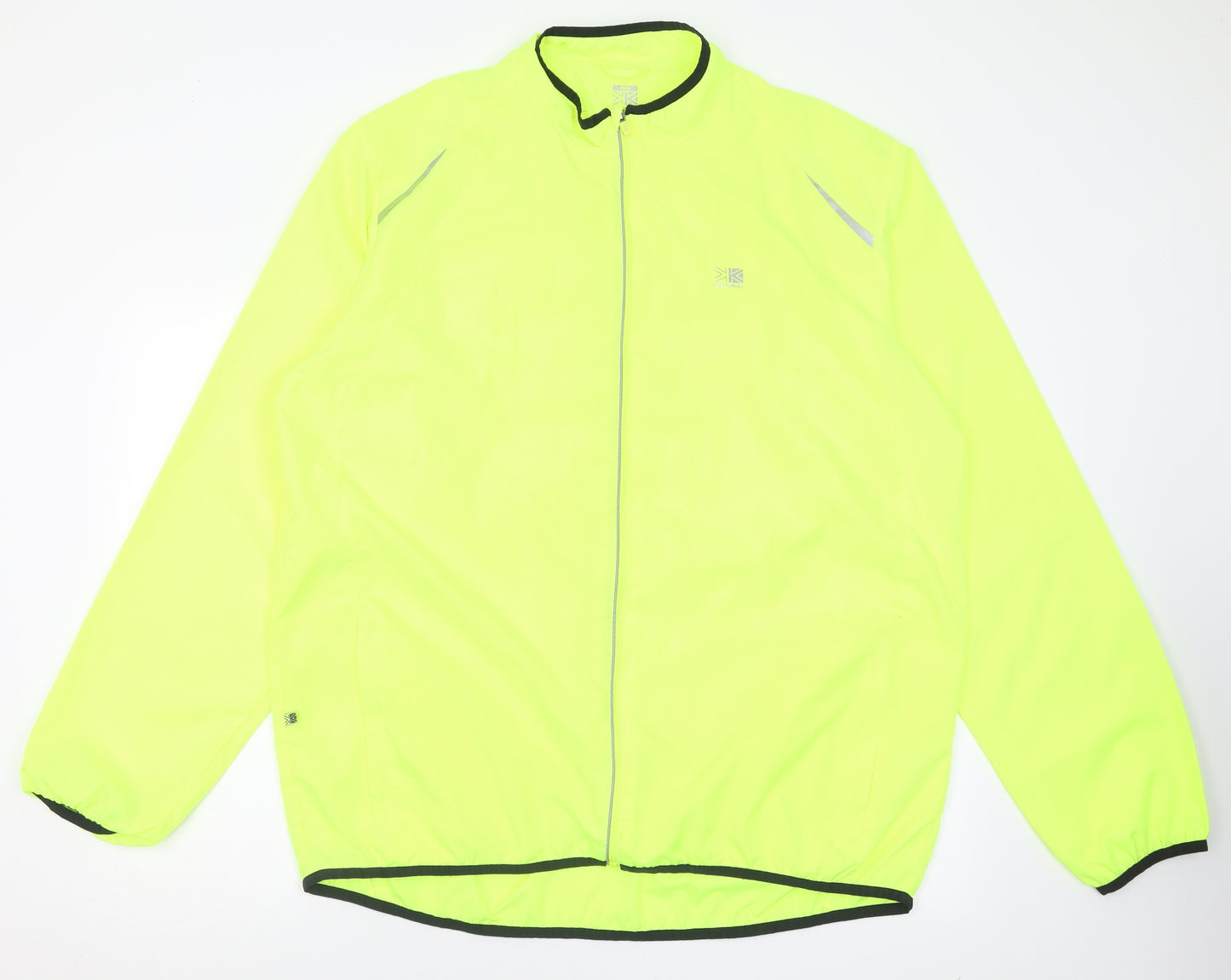Karrimor Mens Yellow  Polyester Basic Casual Size XL Crew Neck Zip