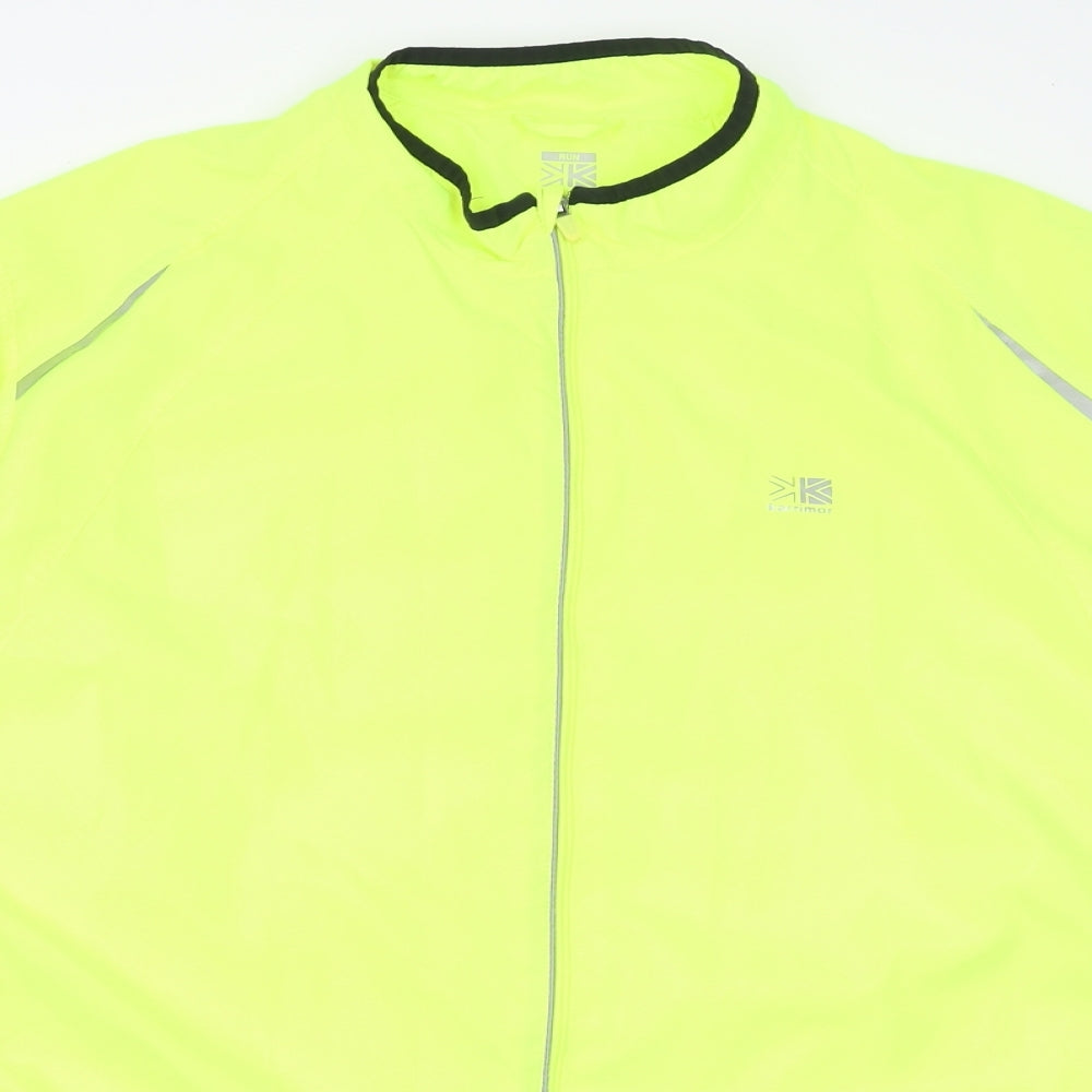 Karrimor Mens Yellow  Polyester Basic Casual Size XL Crew Neck Zip