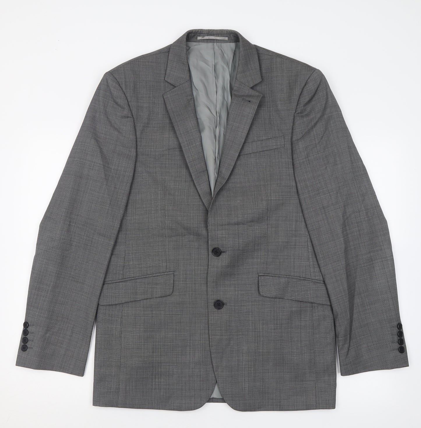 NEXT Mens Grey  Wool Jacket Suit Jacket Size 38